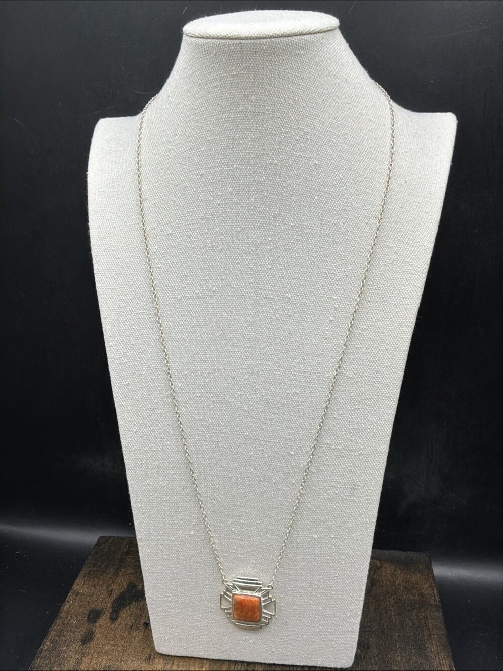 Barse Mojave Necklace- Sponge Coral-Silver - NWT